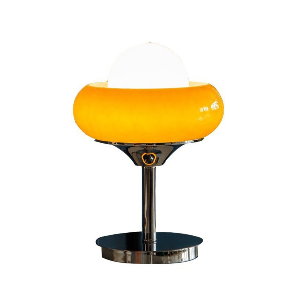 FormaGiallo | Lampe de Table Jaune Élégante en Verre – Style Bauhaus