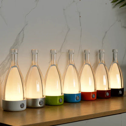 Bottlenight | Éclairage Rechargeable Élégant – Lampe en Forme de Bouteille