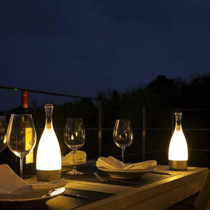Bottlenight | Éclairage Rechargeable Élégant – Lampe en Forme de Bouteille