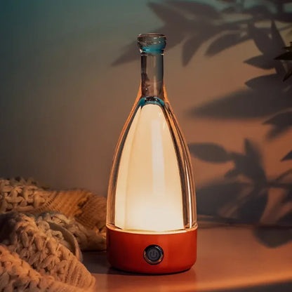 Bottlenight | Éclairage Rechargeable Élégant – Lampe en Forme de Bouteille