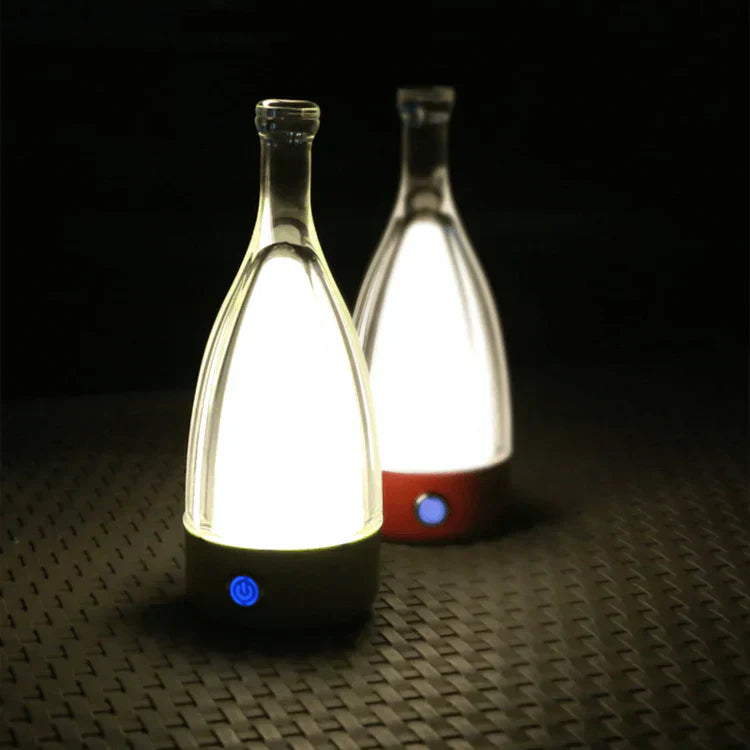 Bottlenight | Éclairage Rechargeable Élégant – Lampe en Forme de Bouteille