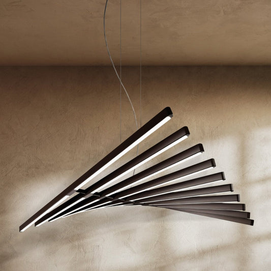 Waves – Lustre Design Rotatif | Température Réglable 2700K–6500K | Élégant & Modulable