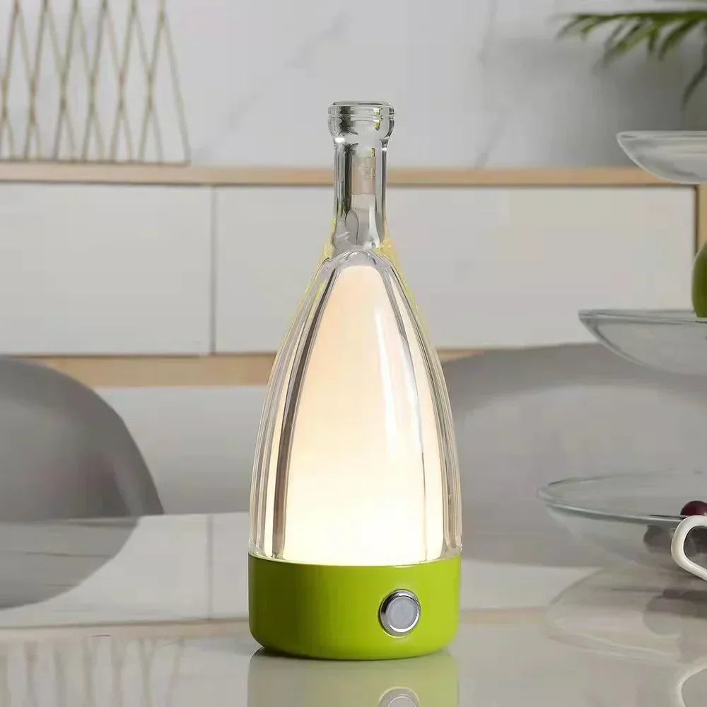 Bottlenight | Éclairage Rechargeable Élégant – Lampe en Forme de Bouteille